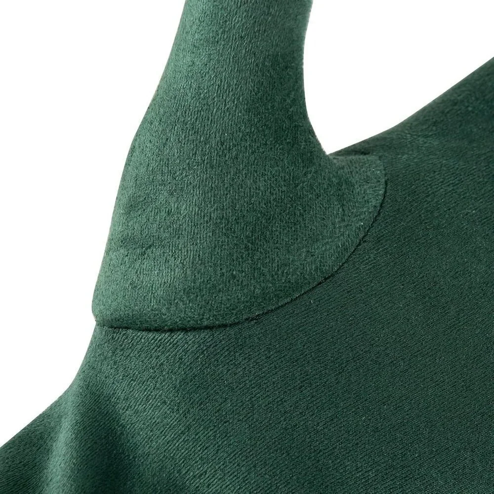Women's Winter Leather Gloves Touch Screen Wool Lined Windproof Warm Suede Green